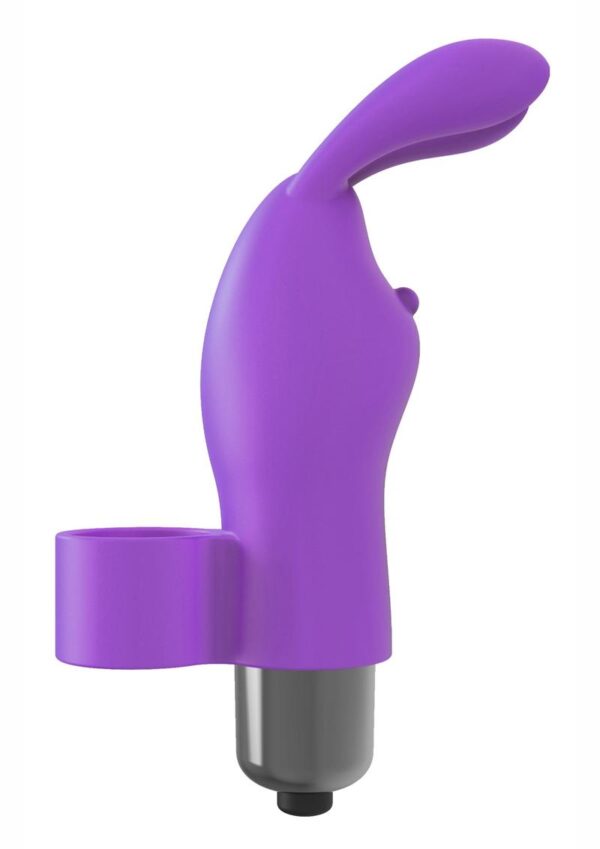 The 9`s - Flirt finger Silicone Bunny Finger Vibrator - Purple - Image 2