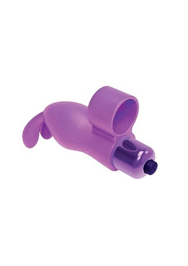 The 9`s - Flirt finger Silicone Bunny Finger Vibrator - Purple - Image 3
