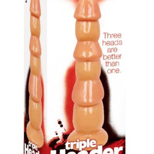 Triple Header, 3 Dick Head Dildo - Vanilla