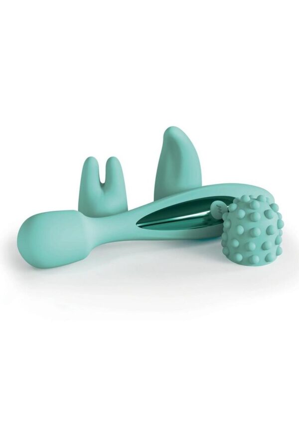 JimmyJane Canna Rechargeable Silicone Massager - Teal - Image 4