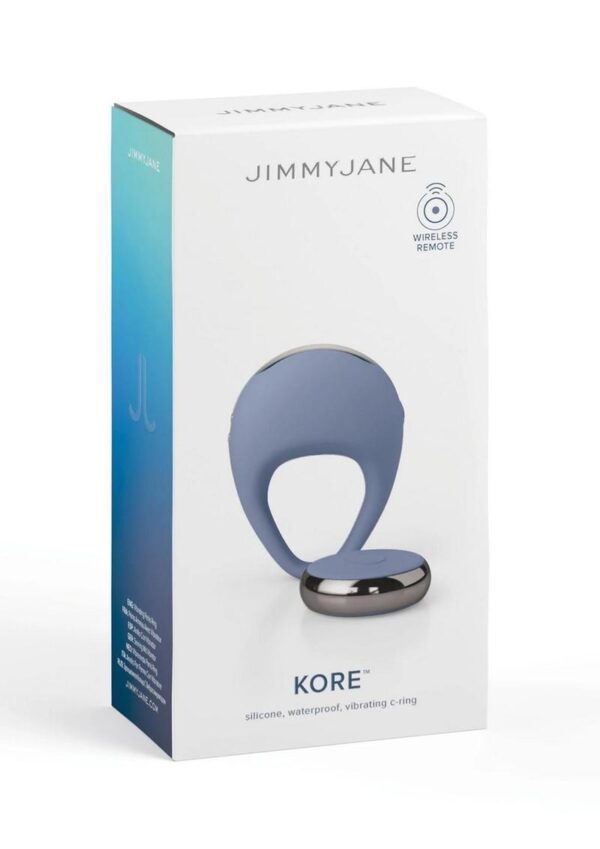 JimmyJane Kore Rechargeable Silicone Cock Ring with Remote Control - Blue