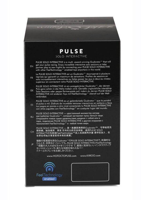 Kiiroo Hot Octopuss Pulse App Compatible Solo Interactive Silicone Rechargeable Masturbator - Black - Image 3
