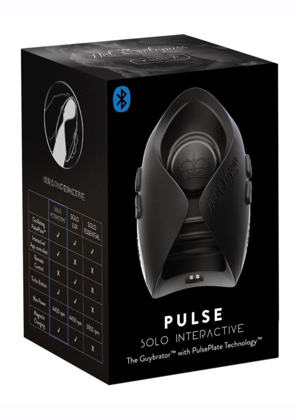 Kiiroo Hot Octopuss Pulse App Compatible Solo Interactive Silicone Rechargeable Masturbator - Black