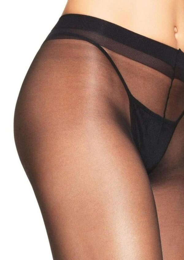Leg Avenue Lycra Sheer to Waist Support Pantyhose - OS - Black - Image 2