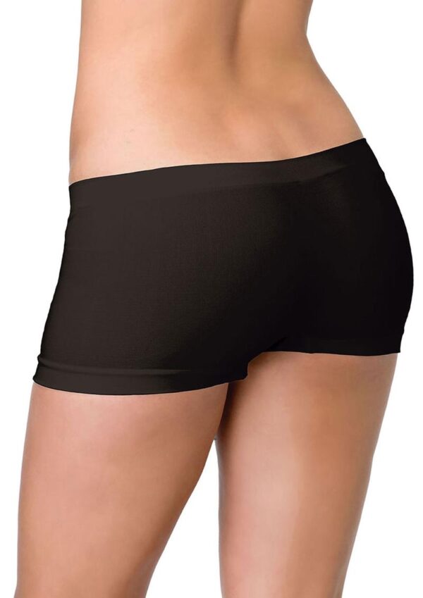 Leg Avenue Seamless Boyshorts - OS - Black