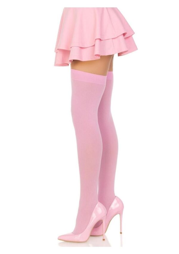 Leg Avenue Nylon Over the Knee - OS - Pink - Image 2