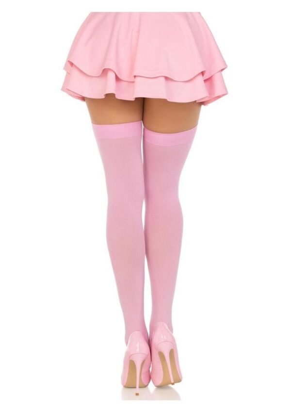 Leg Avenue Nylon Over the Knee - OS - Pink - Image 3