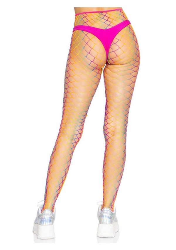 Leg Avenue Ombre Rainbow Woven Net Tight - OS - Image 4