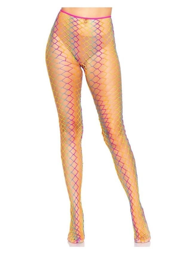Leg Avenue Ombre Rainbow Woven Net Tight - OS