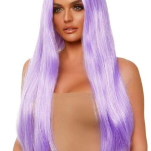 Leg Avenue Long Straight 33 Center Part Wig - OS - Lavender