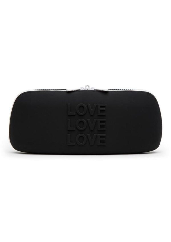 Happy Rabbit LOVE Silicone Storage Zip Bag - Medium - Black - Image 2