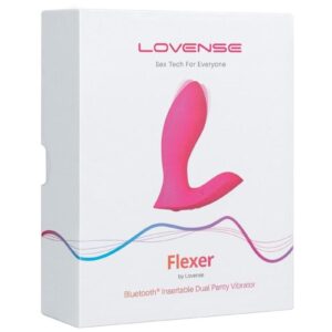 Lovense Flexer Rechargeable Silicone App-Controlled Panty Vibrator - Pink
