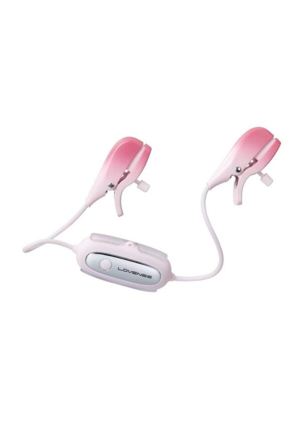 Lovense Gemini Rechargeable Silicone App-Control Nipple Clamps - Pink - Image 3