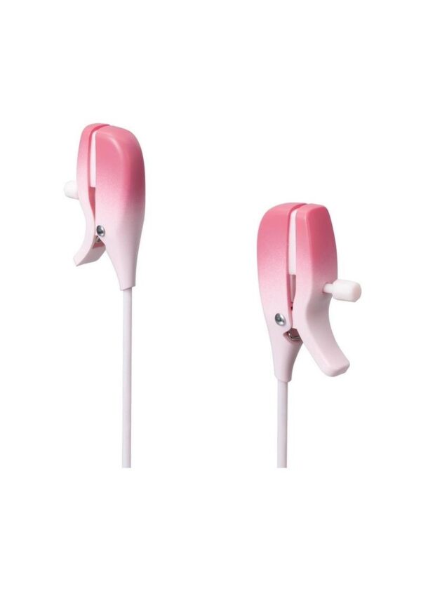 Lovense Gemini Rechargeable Silicone App-Control Nipple Clamps - Pink - Image 4