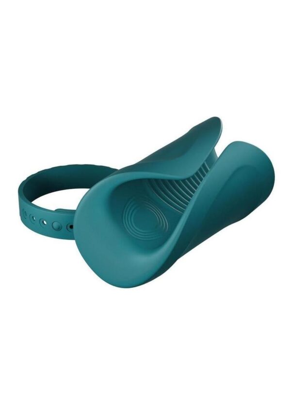 Lovense Gush 2 Handsfree Silicone Rechargeable Masturbator - Green - Image 2
