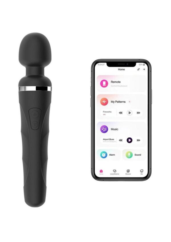 Lovense Domi 2 Rechargeable Wand Massager - Black - Image 4