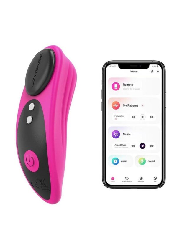 Lovense Ferri App Compatible Silicone Panty Vibrator - Pink/Black - Image 4