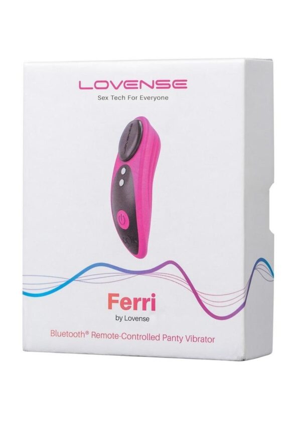 Lovense Ferri App Compatible Silicone Panty Vibrator - Pink/Black