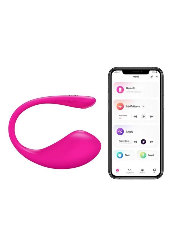 Lovense Lush 3 Silicone Egg Vibrator with Remote Control - Pink - Image 3