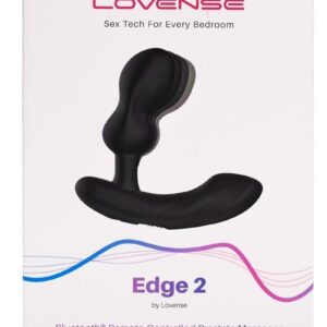 Lovense Edge 2 Silicone Prostate Massager with Remote Control - Black