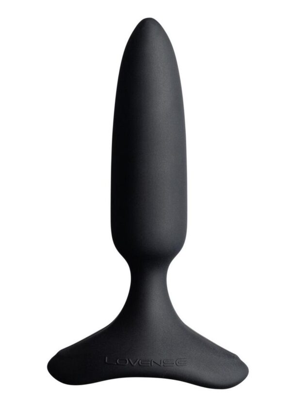 Lovense Hush 2 Rechargeable App Compatible Silicone Vibrating Anal Plug 1in - Black - Image 2