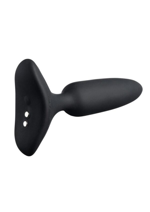 Lovense Hush 2 Rechargeable App Compatible Silicone Vibrating Anal Plug 1in - Black - Image 3