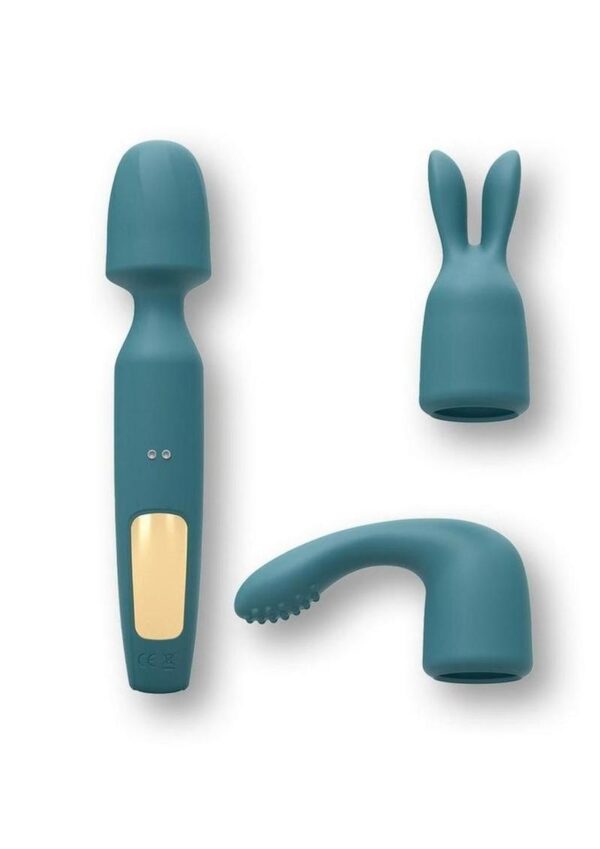 R-evolution Rechargeable Silicone Rabbit Vibrator - Teal Me - Image 3