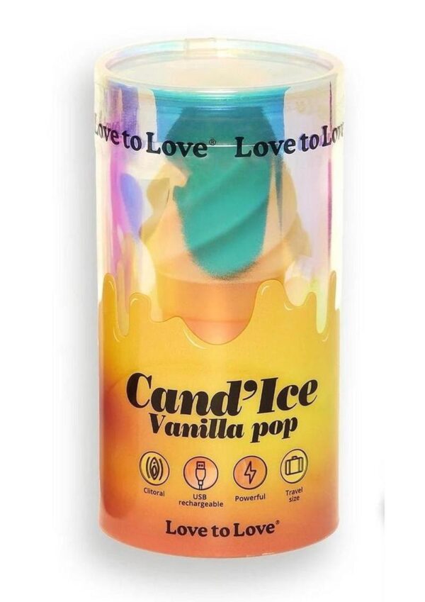 Cand`Ice Rechargeable Silicone Clitoral Stimulator - Vanilla Pop - Image 2