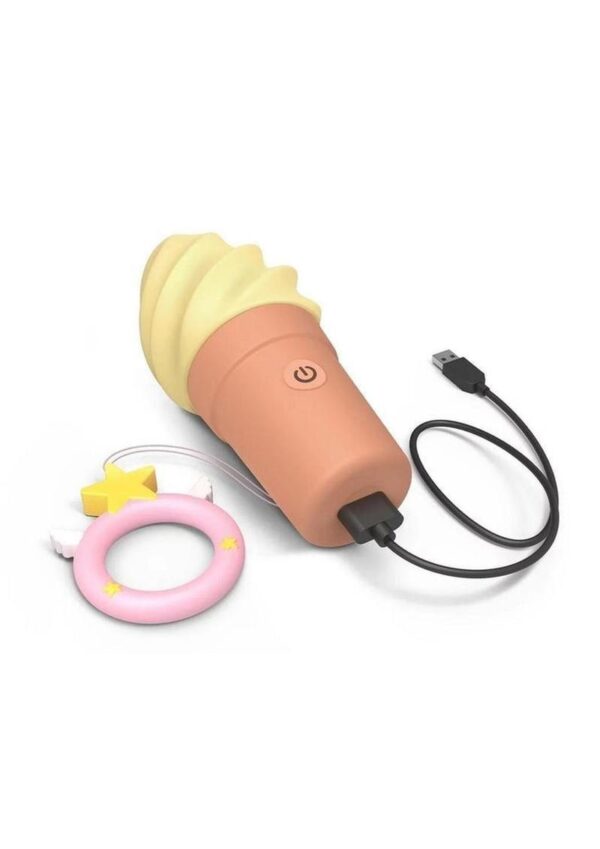 Cand`Ice Rechargeable Silicone Clitoral Stimulator - Vanilla Pop - Image 3