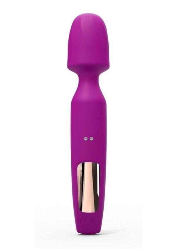 R-evolution Rechargeable Silicone Wand with Attachment - Sweet Orchid - Image 2