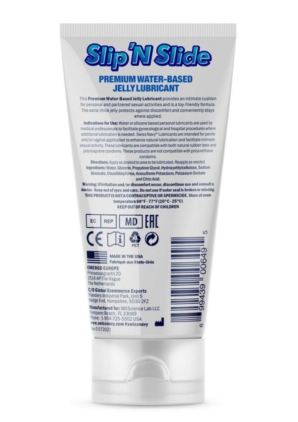 Swiss Navy Slip`N Slide Premium Jelly Lubricant 5oz - Image 2