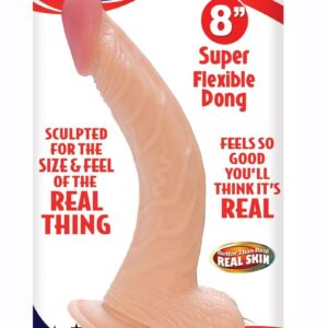 Real Skin All American Whoppers Dildo with Balls 8in - Vanilla