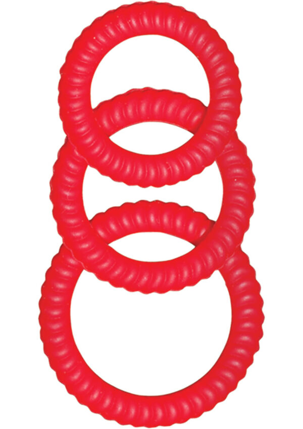 Ram Ultra Cocksweller Silicone Cock Rings -Red - Image 2