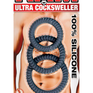 Ram Ultra Cocksweller Silicone Cock Rings - Black
