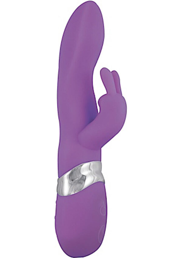 Ravishing Rabbit Silicone Rechargeable Vibrator - Purple - Image 2
