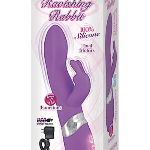 Ravishing Rabbit Silicone Rechargeable Vibrator - Purple