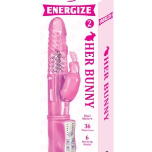 Energize Her Bunny 2 Dual Motor Rechargeable Rabbit Vibrator - Pink