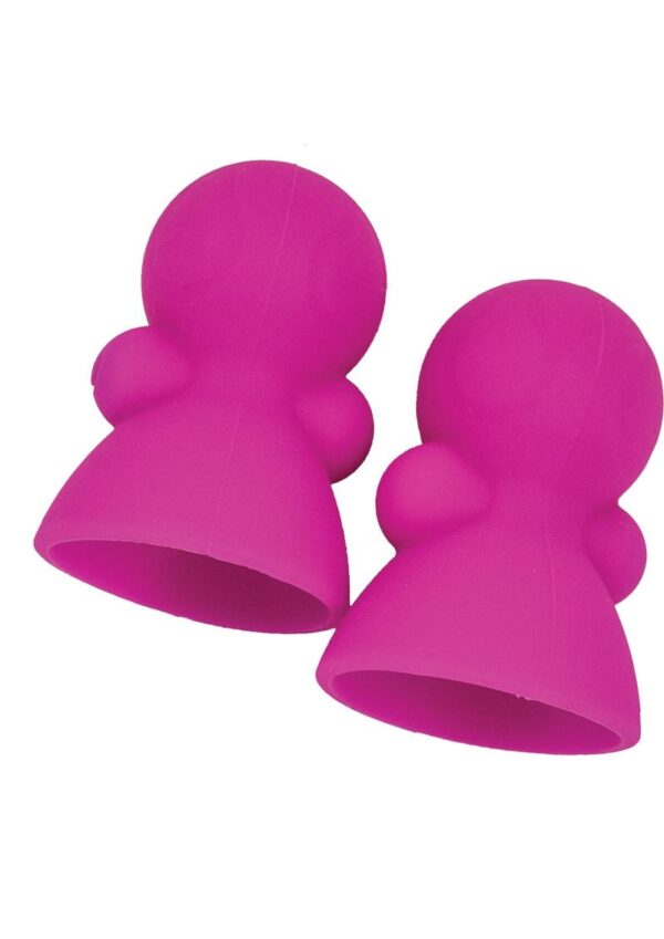 Seduce Me Nipple Suckers Silicone Vibrating - Pink - Image 2