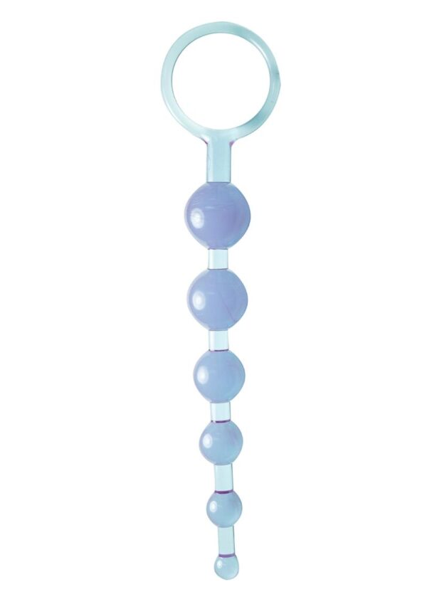 Dragonz Tale Anal Pleasures Silicone Anal Beads - Blue - Image 2