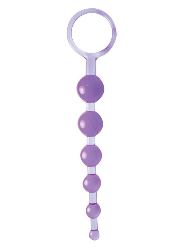 Dragonz Tale Anal Pleasures Silicone Anal Beads - Purple - Image 2