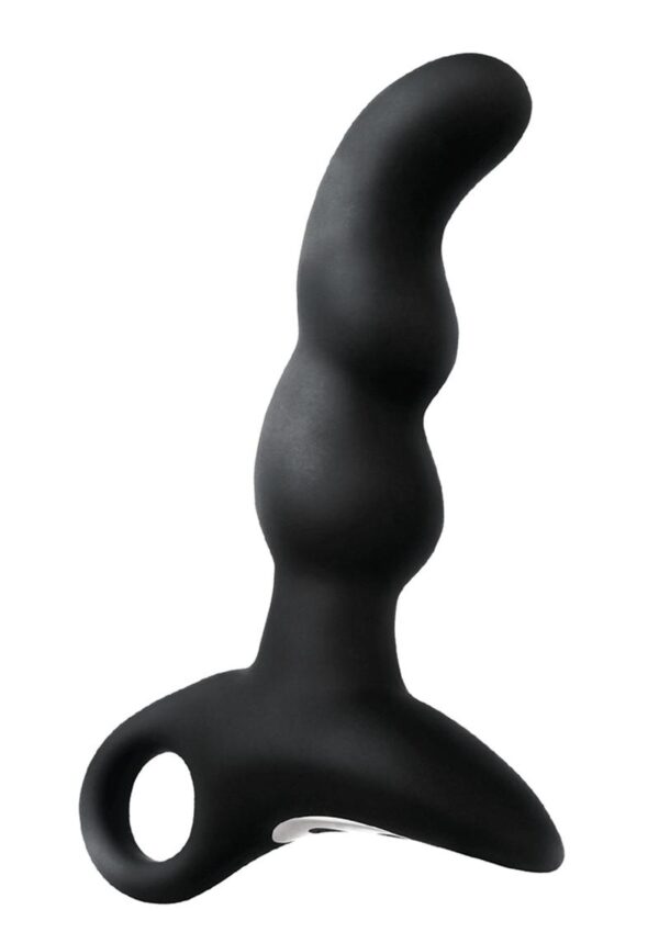 Anal-Ese Collection Rechargeable Vibrating Silicone Alpha Plug #4 - Black - Image 2