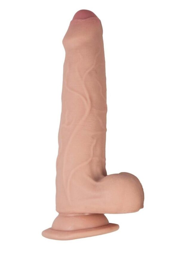 Realcocks Dual Layered Uncut Slider Thin Tip Dildo 8.5in - Vanilla - Image 2