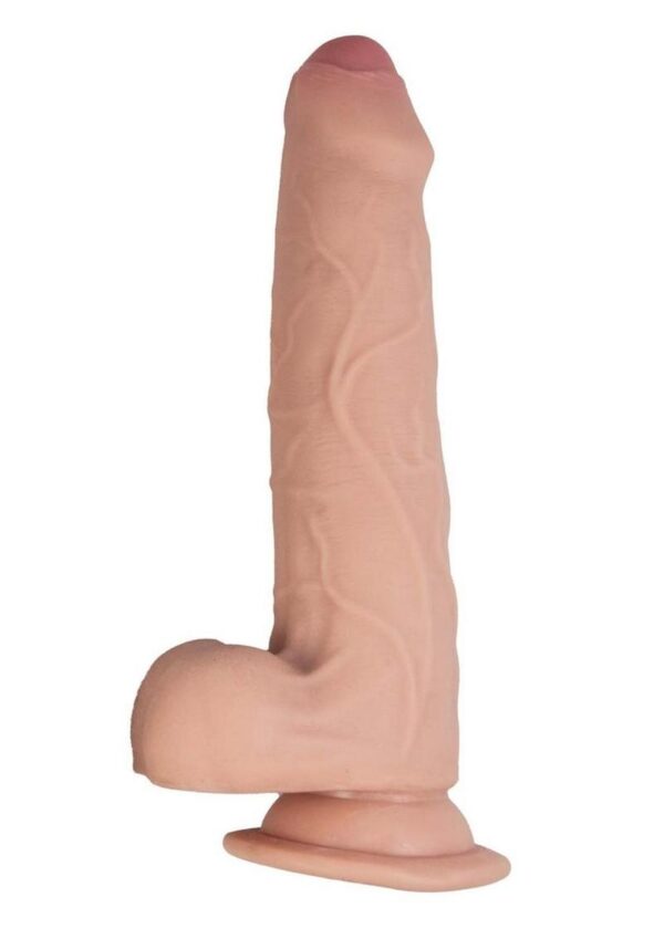 Realcocks Dual Layered Uncut Slider Thin Tip Dildo 8.5in - Vanilla - Image 3