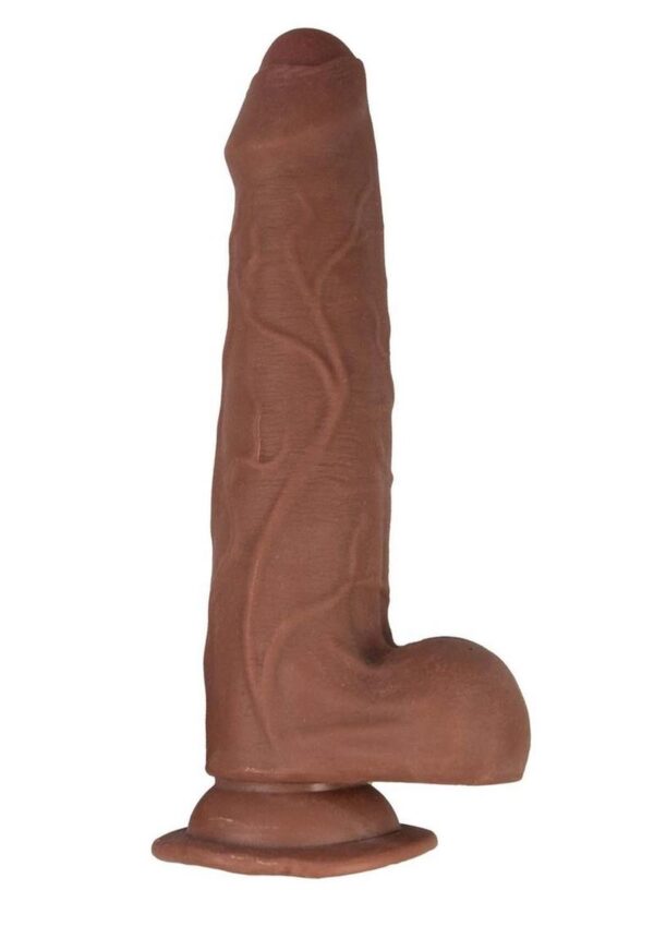 Realcocks Dual Layered Uncut Slider Thin Tip Dildo 8.5in - Caramel - Image 2