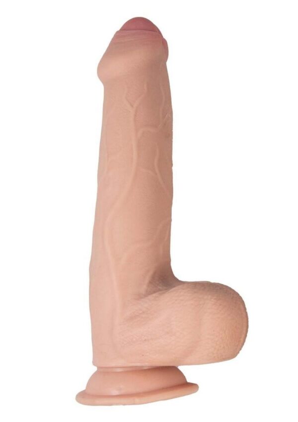 Realcocks Dual Layered Uncut Slider Fat Dick Dildo 9in - Vanilla - Image 2