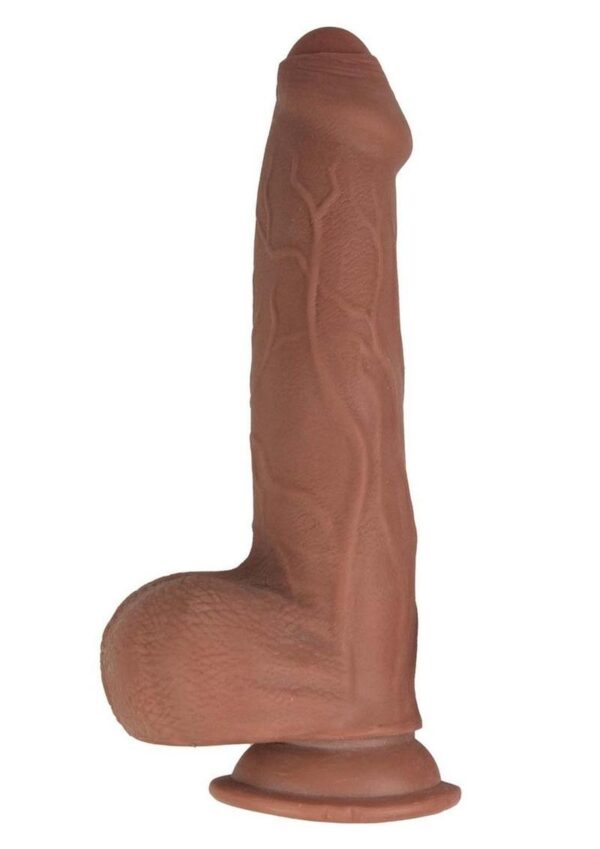 Realcocks Dual Layered Uncut Slider Fat Dick Dildo 9in - Caramel - Image 3