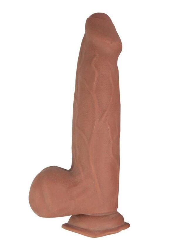 Realcocks Dual Layered Uncut Slider Thick Shaft Dildo 9.25in - Caramel - Image 3