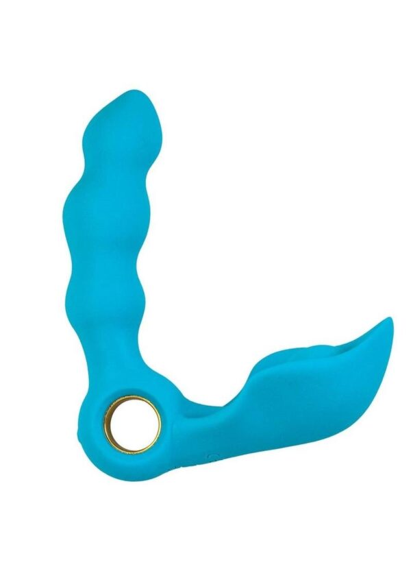Princess Euphoria Silicone Rechargeable Vibrator - Blue - Image 3