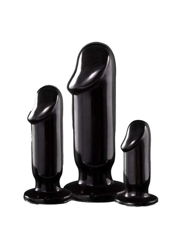 Ass-Sation Kit #1 Anal Trainer Butt Plug Set (3 piece) - Black - Image 2