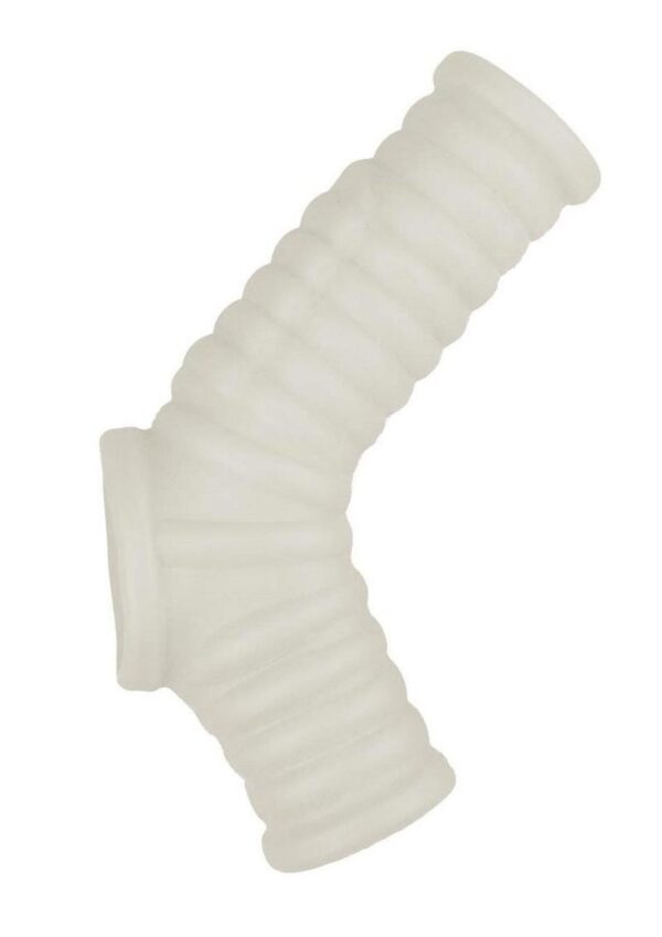 Vibrating Power Sleeve Ribbed Fit - White - Image 2